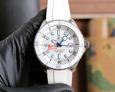 Breitling Superocean Ceramic Bezel Rubber Strap Sapphire Glass Watch